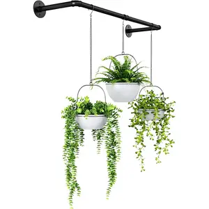 Hanging Planters for Indoor Plants Plant Hanger Indoor Hanging Plant Holder Window Plant Shelves Metal Rod(Pot And Plant Not Included) 36.2in