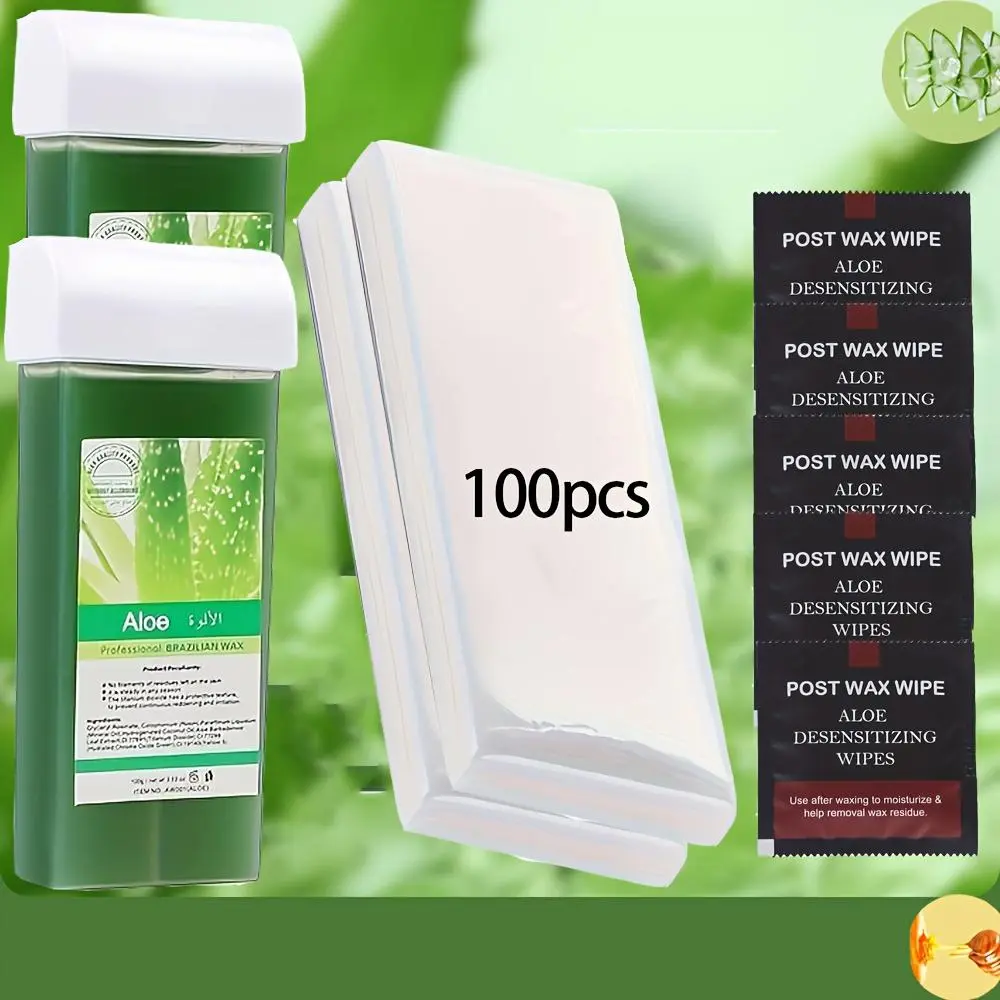 Soft Wax Roller Cartridge for Hair Removal, Waxing Kit for Women Full Body Area Waxing, Bikini Hair Removal, Underarm Wax, Depilatory Rolling Wax Roller at Home Waxing, Body Care Wax, Leg Wax