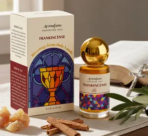 Frankincense Anointing Oil | Balsamic & Soft Woody | Holy Oil for Prayer and Protection | Made with Biblical Spices and Blessed Virgin Olive Oil from Jerusalem