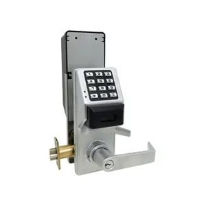 Trilogy PDLN4100 Networx Electronic Cylindrical Alarm Lock - Digital Keypad Security Lock with Audit Trail, Satin Chrome, Digital Keypad Lock