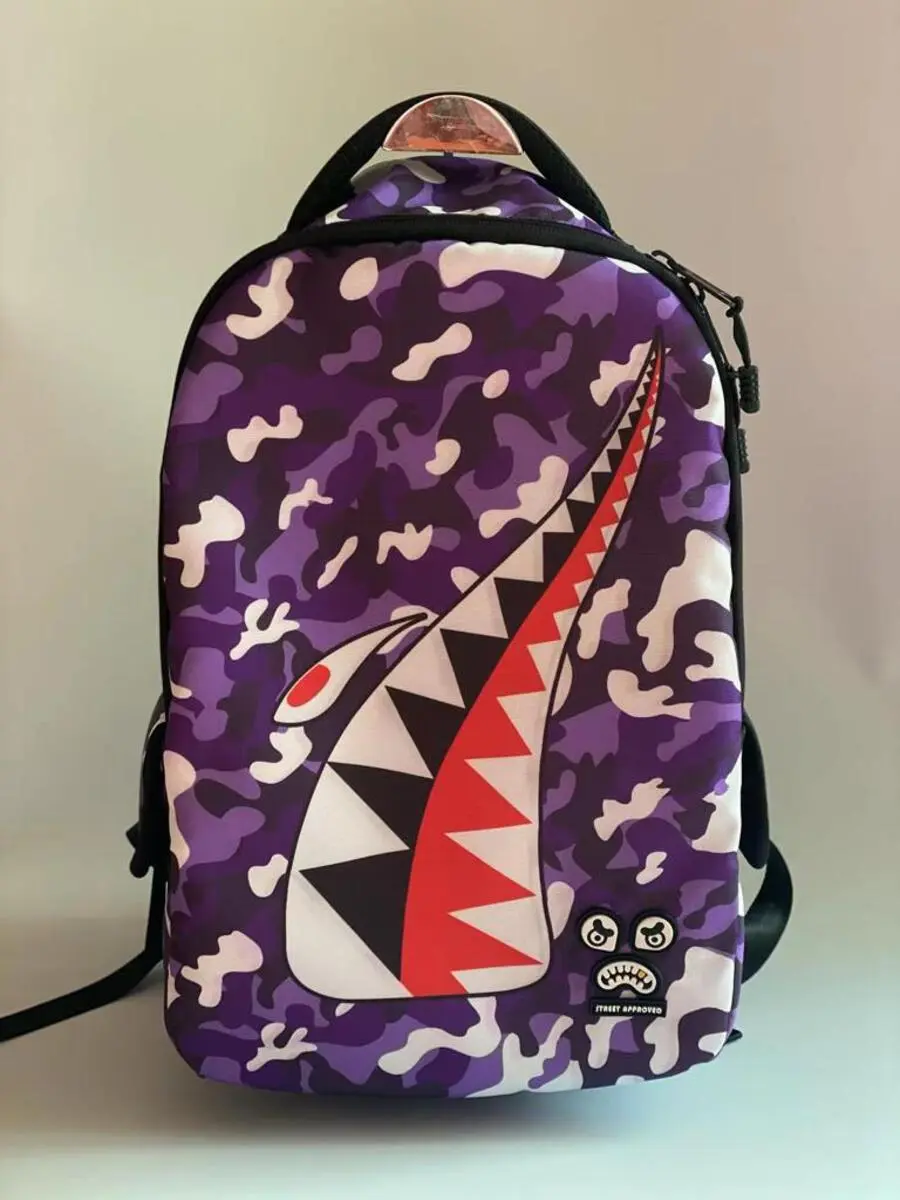 Approved Backpack shark Purple Camo Approved Backpack shark Purple Camo