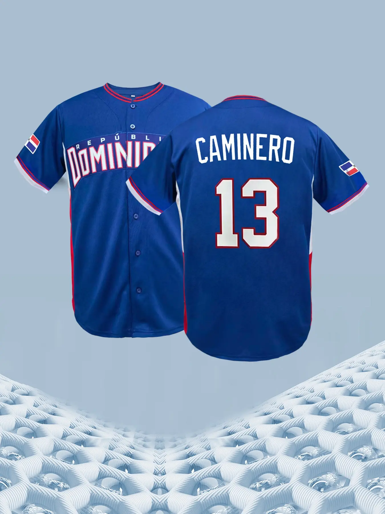 Dominican Republic #13 Baseball Jersey, Casual Baseball Jersey, Embroidered Sports Shirt, Unisex Fan Apparel, Sports Jersey Tee