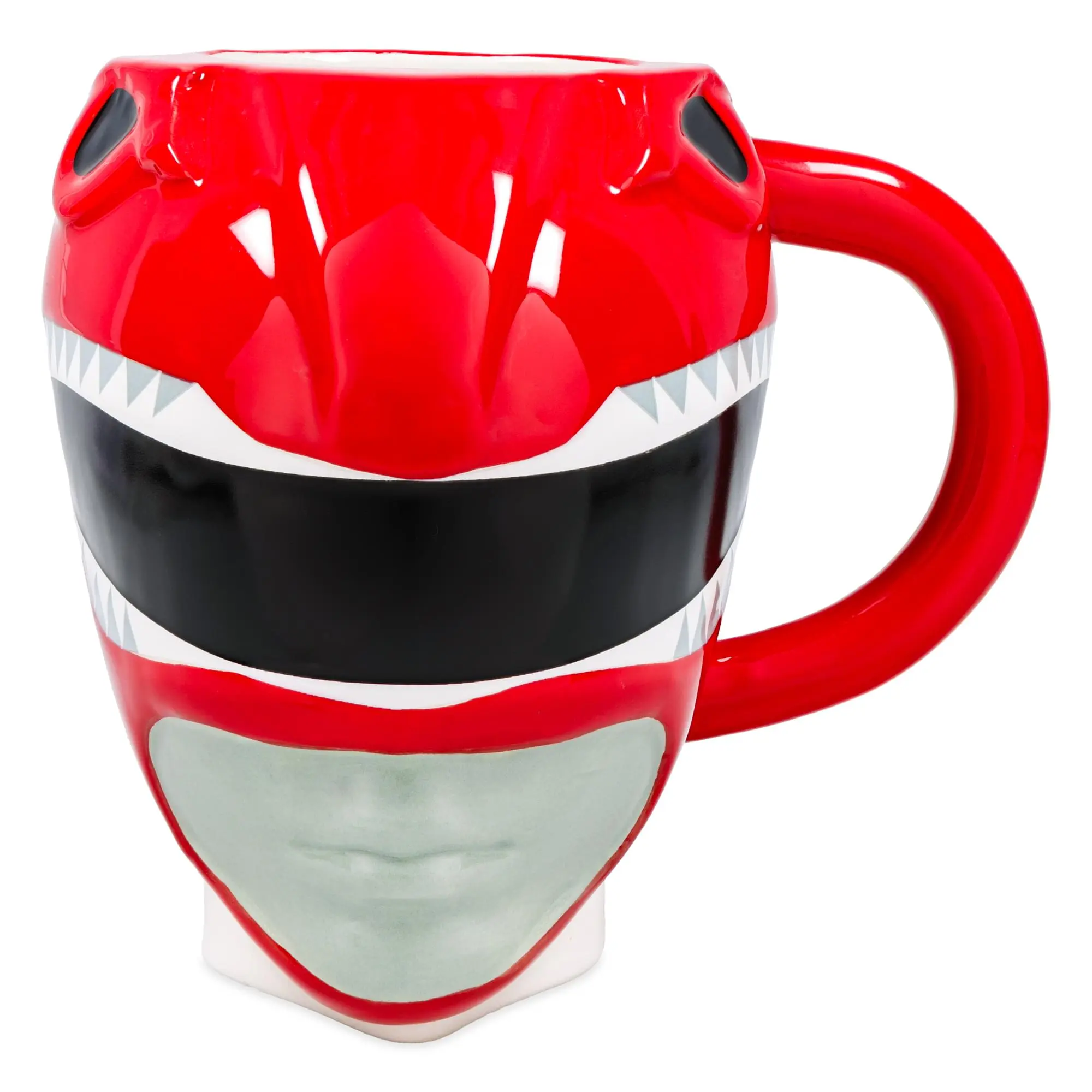 Power Rangers Red Ranger 20-ounce Sculpted Ceramic Drinking Cup, Collectible Entertainment Mug
