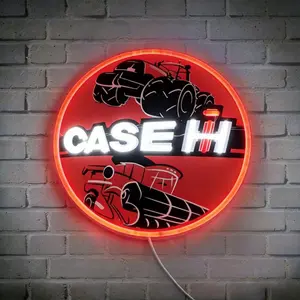 Case Ih LED Neon Light Decorative Lamp, Vintage Mechanical Style, Farm Theme Bar, Tractor Club, Garage Decoration, Living Room