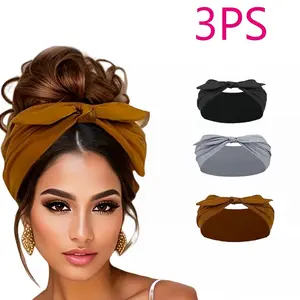 Set of 3 Solid Color Wide Hairbands, Casual Style Safety Accessories, Daily Wear Headwear, Comfortable and Stylish Hair Bands, Headband Set, Hair Bows Headbands, Fashion Headbands