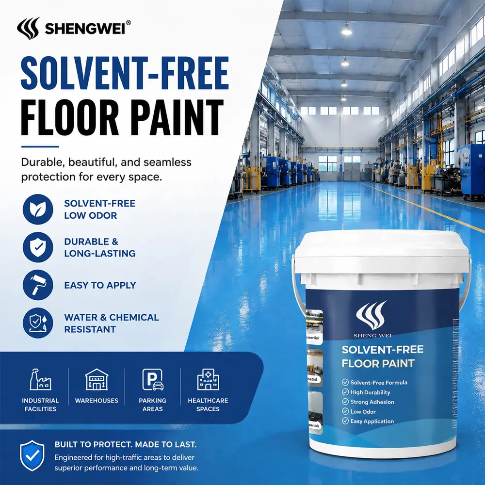 Epoxy Floor Paint, Solid Color Concrete Floor Coating, Waterproof Wear Resistant Pressure Resistant Heavy Duty Epoxy Coating For Garage, Warehouse, Workshop, Factory, Parking Lot Indoor Outdoor Cement Ground Renovation Paint