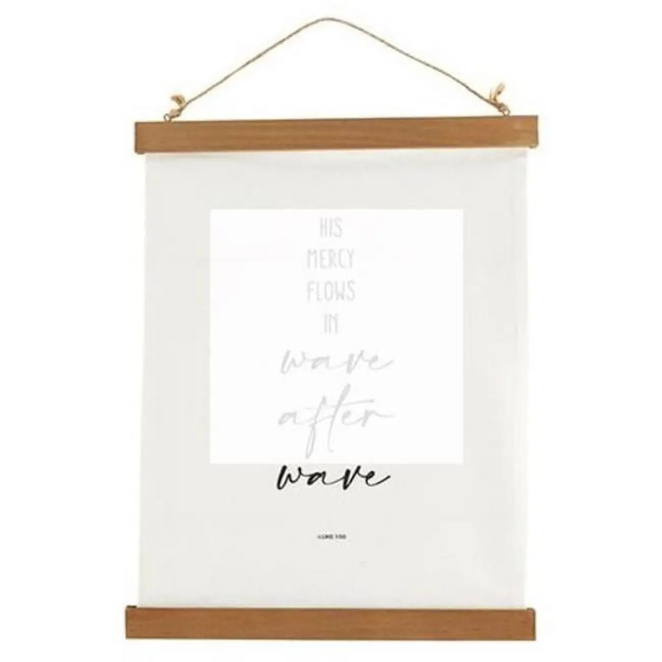 CB Gift 22394X 12 x 16 in. His Mercy Flows In Wave After Wave Luke 1-50 Canvas Banner