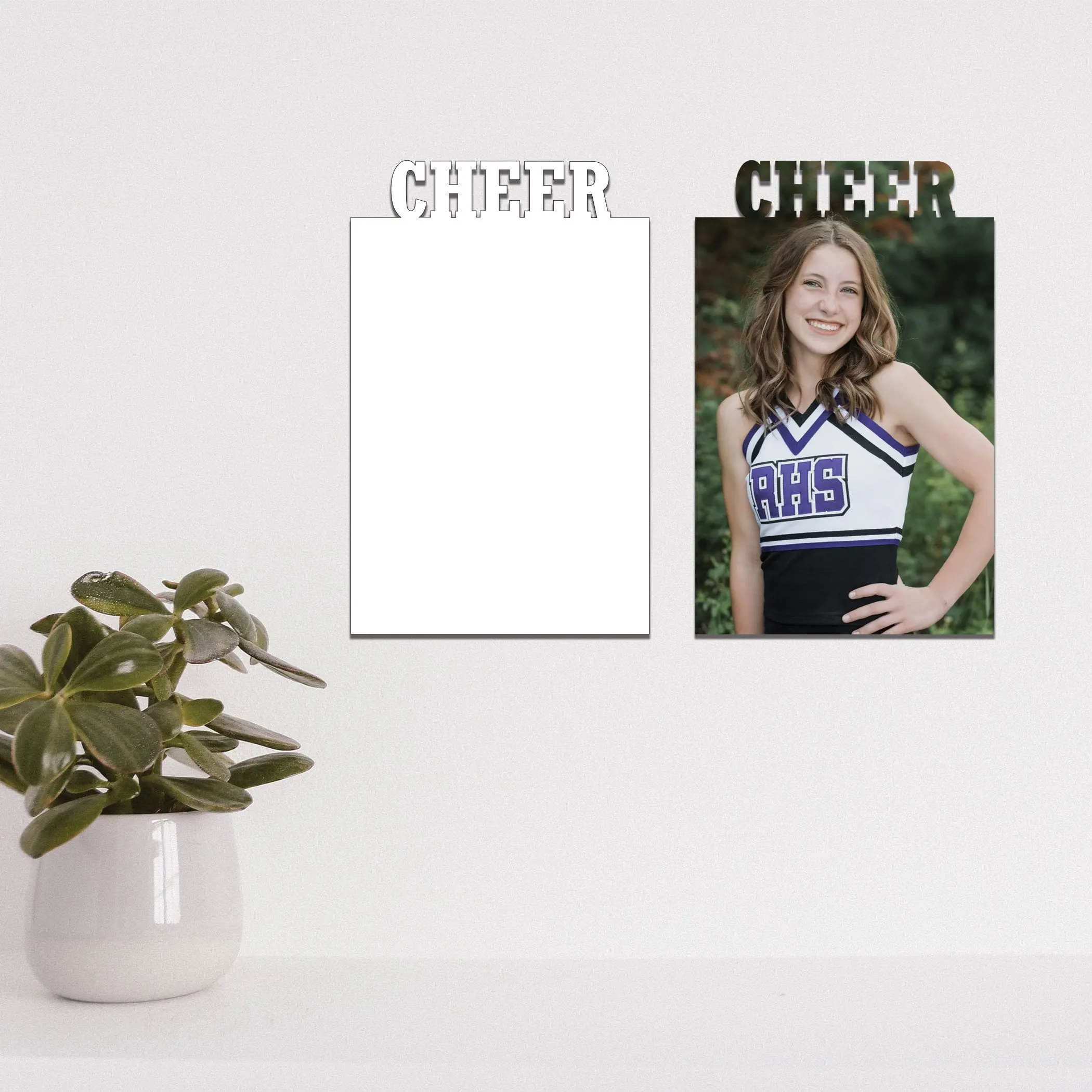Cheerleading Sublimation Blanks - Photo Sublimation Blanks for Cheerleading 5x7