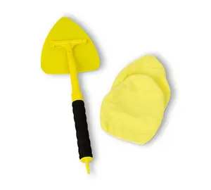 Invisible Glass Reach & Clean Windshield Cleaning Tool and Car Window Cleaner Tool for Interior and Exterior Auto Glass, Trucks, SUVs, RVs and Home Windows with 2 Microfiber Pads and Storage Bag