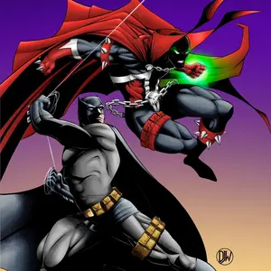 Batman/Spawn Team Up Print Decor Poster Room Wall Artistic