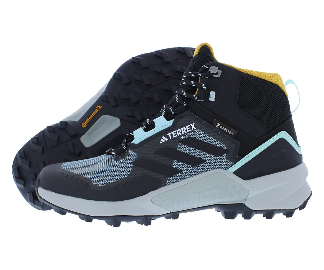 Adidas Terrex Swift R3 Men's Mid-Cut GTX Waterproof Hiking Shoes, Lace-Up Design, Ideal for Outdoor Trails