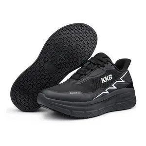 【2026 Recién llegado】Oil-Safe Grip Men's Non Slip Work Shoes Waterproof Slip-On Sneakers for Kitchen Restaurant Chefs Nurses with Arch Fit Support Orthopedic