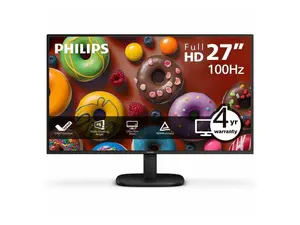 Philips 27B2N2100 27" Full HD IPS Monitor, 120Hz Refresh Rate, Adaptive Sync, HDMI & DisplayPort, Eye Care Technology, VESA Mount, Textured Black