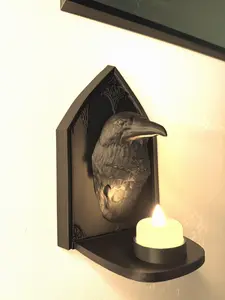 Crow Wall Sconce with LED Candle Home Decor