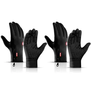 Outdoor Double Layer Touch Screen Thermal Gloves - Windproof, Non-Slip, Durable for Running, Driving, Hiking & Skiing, Comfortable for Winter Warmth
