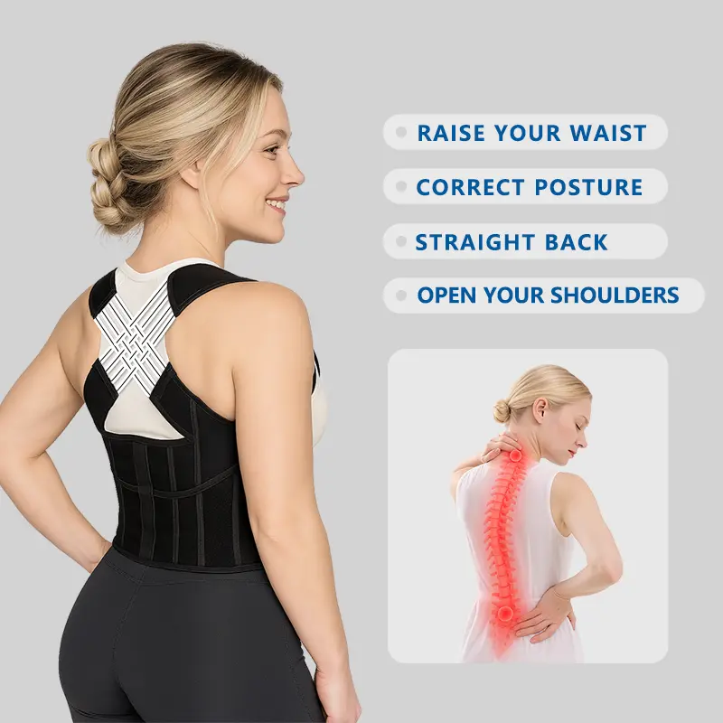 Back Brace Shapewear Adjustable Posture Corrector Shoulder Straightener with Shoulder Support for Back Pain Relief for Men and Women