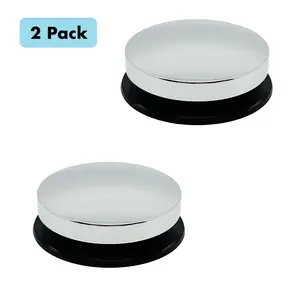 DrainFunnel Chrome Bathtub Stopper 2 Pack, For 1.3"-1.7" Drains, Includes 2 Stoppers and 4 Gaskets