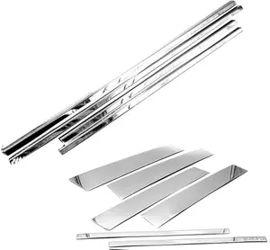 Sizver Combo Polished Stainless Steel Window Sills Moldings + 6pcs Pillar Post Trims for 2004-2015 Nissan Armada