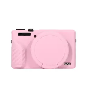 Silicone Camera Case with Removable Lens Cover, Scratch-resistant & Wear-resistant Camera Protective Cover, Photography Camera Accessories for G7X Mark 3