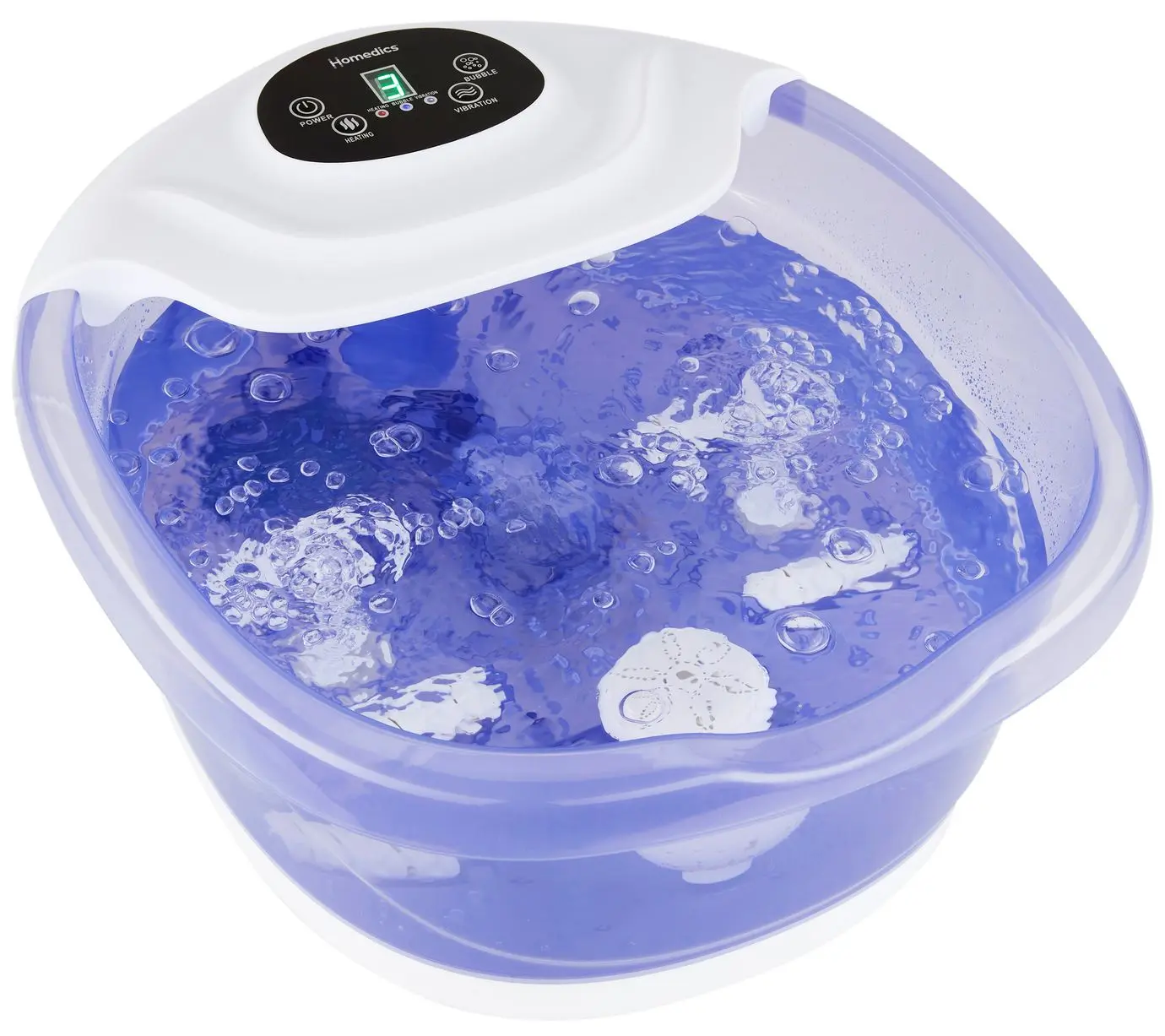 Homedics Salt-n-Soak Footbath w/ Heat Boost & Vibrate Massage