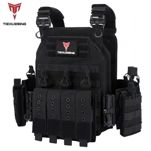 Tiexuebing 1PCS Outdoor Multifunctional Weighted Vest Tactical Style Molle System with Accessories Bag for Load Training Hunting Paintball Games Tactical Equipment Gear