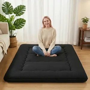 Floor Mattress, Japanese Futon Mattress Foldable with Removable Washable Cover, Portable Roll Up Tatami Mat for Small Bedroom, Couples and Home Use