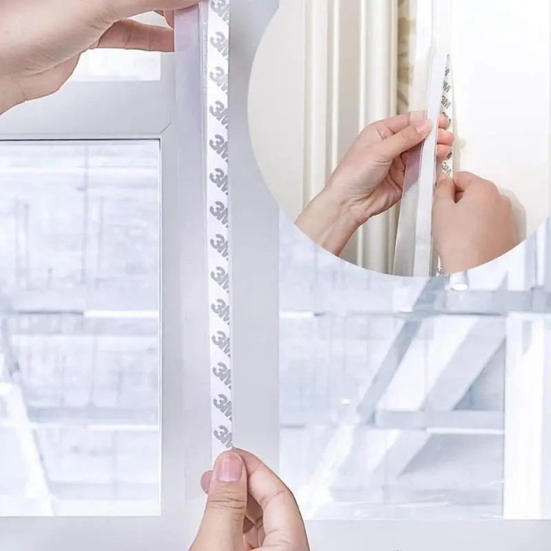 Strong Adhesive Door Draft Stopper - Ideal for Energy Saving on Doors & Windows-Durable Rubber Door Weather Stripping Seal Strip