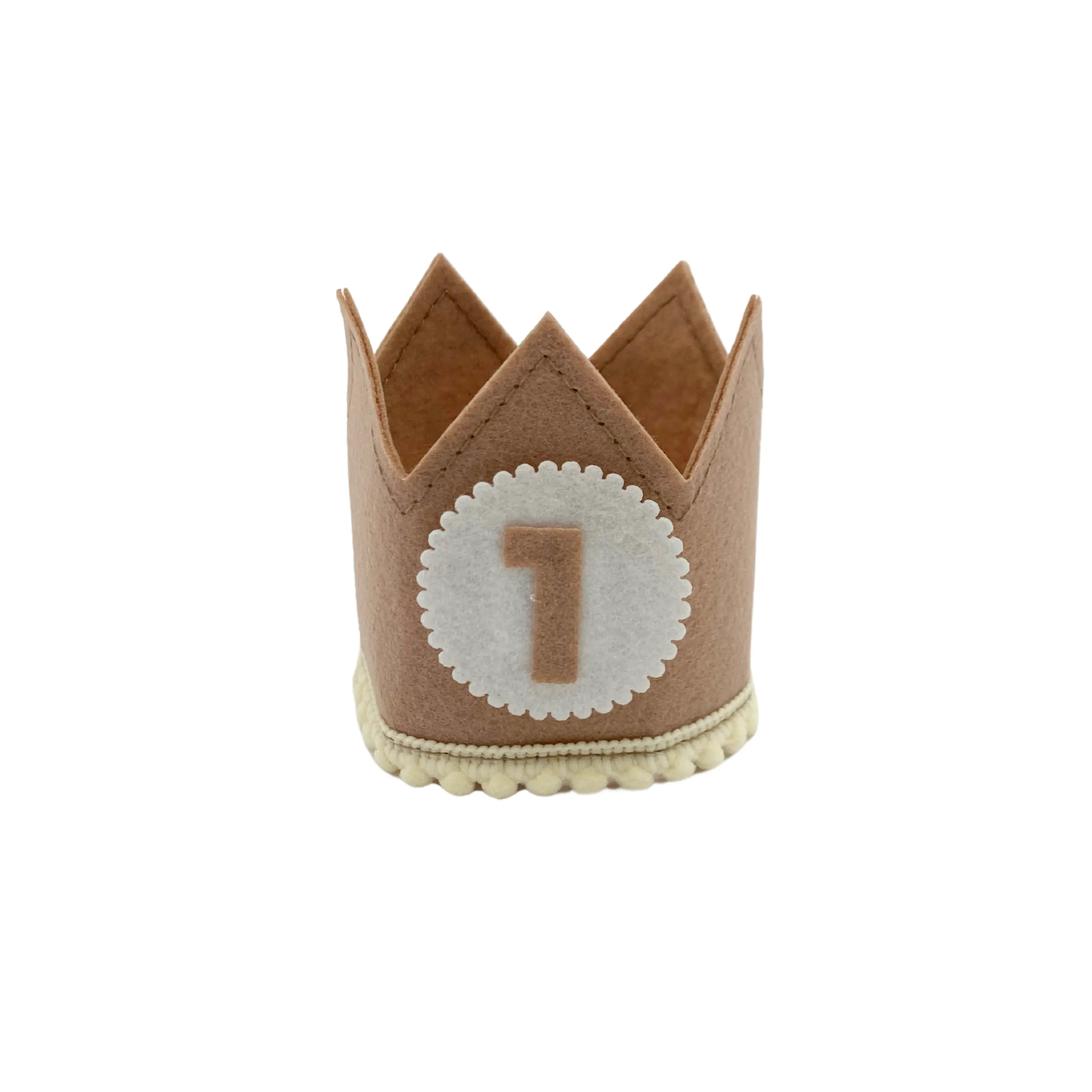 Monthly Milestone Photo Prop Crown for Babies - Felt Interchangeable Month Numbers - Infant Monthly Milestone and First Birthday Photo Prop