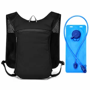 Lightweight Running Hydration Vest, Breathable Reflective Running Backpack with Optional 2L Water Bladder for Marathon Training, Trail Running, Hiking & Cycling outdoorfun