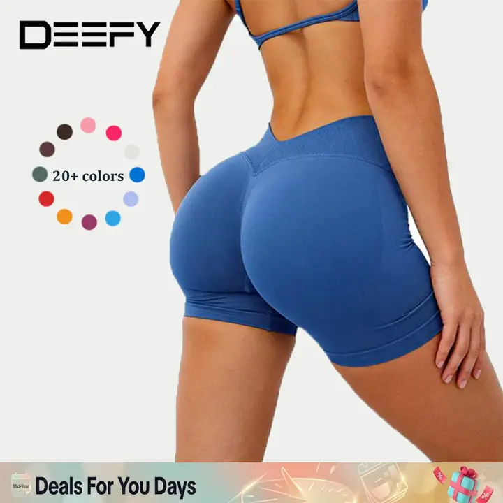 [SIZE UP 1] DEEFY LJ V-BACK SCRUNCH SHORTS Fitness Gymwear Yoga Shorts Gym Fitness Sportswear Workout Exercise Yoga Cycling Short