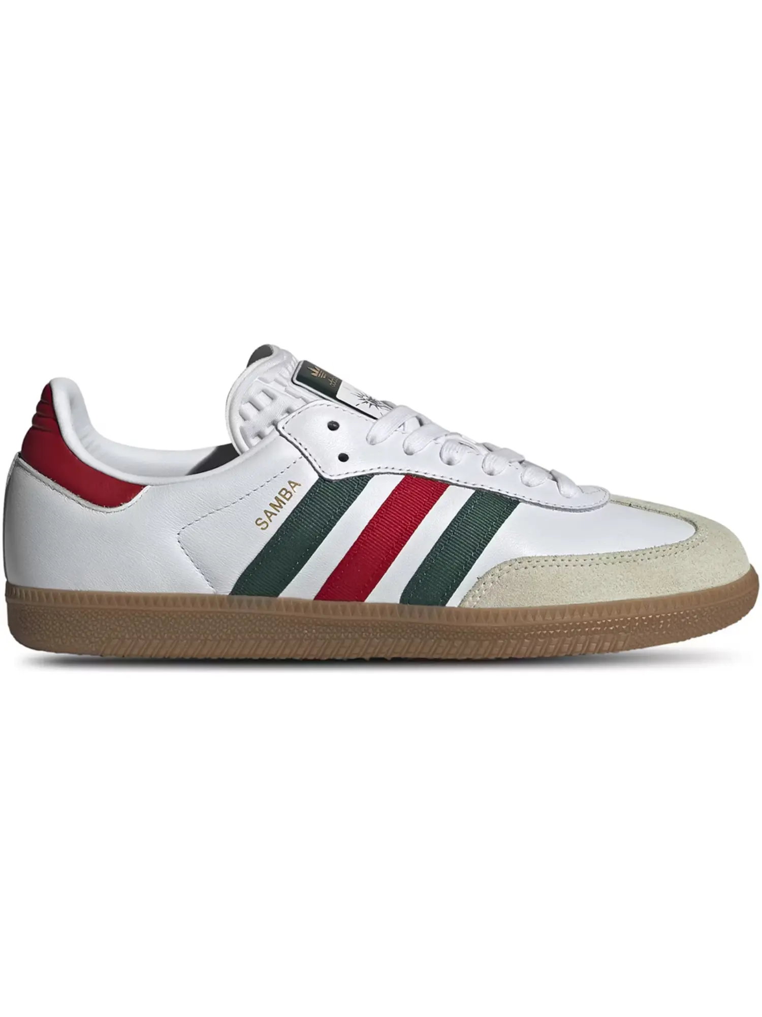 Adidas Originals Samba OG Trainer, Men's Casual Leather Shoe with Suede Toe & Gum Sole, World Cup Mexico Edition Footwear, HQ4951, Sports Shoes, Walking Shoes