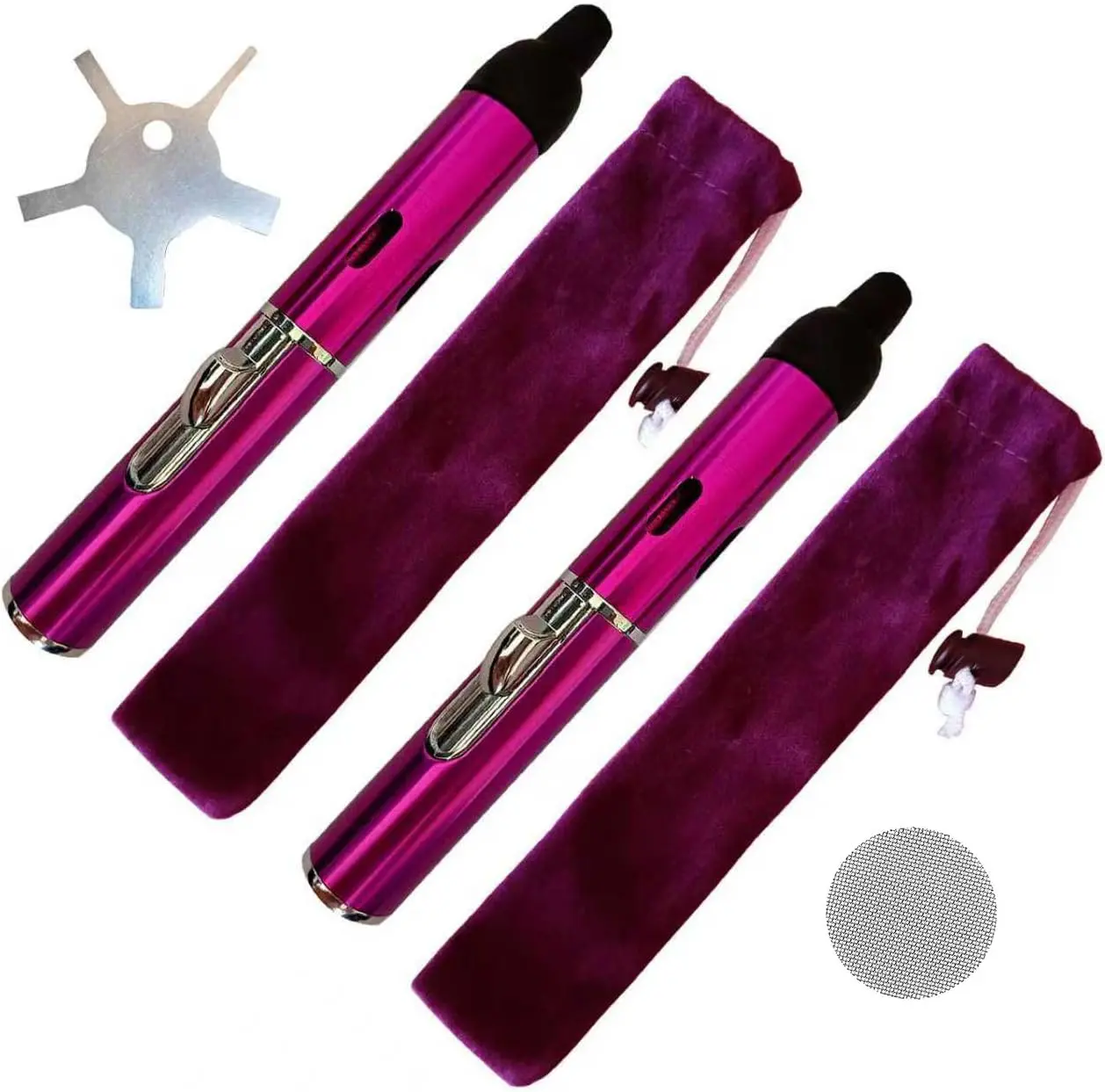 Lighter,Multifunctional  Tube-in Detachable Lighter,,Indoor,Camping,Candle,Purple(2PCS)