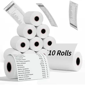 10 Rolls 2 1/4" x 85' Thermal Receipt Paper Roll for Cash Register POS and Credit Card