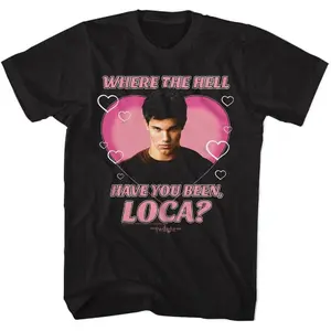 Twilight Movie Where Have You Been Loca Heart Mens Short Sleeve T Shirt