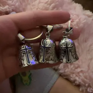3pcs Motorcycle Bells Punk Guardian Angel Wing Luck Motorcycle Decor