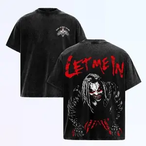 Bray Wyatt The Fiend Vintage Washed T-shirt WWE Horror Graphic Tee Wrestling Streetwear Oversized Cotton Unisex Crewneck Made in USA,Retro Streetwear American Inspired graphic tees men gifts dailywear Menswear