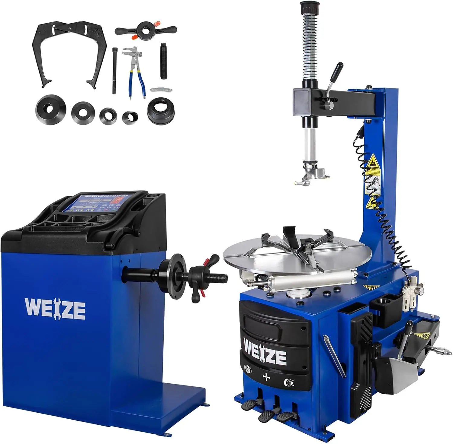 WEIZE 2.0HP Powerful Tire Changer Machine – Professional Combo Wheel Changer, Tire Repair Tool for Auto Shop & Garage