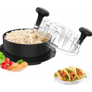2025 Pro Chicken Breast Shredder Tool Twist Large Visible Meat Shredder Machine with Widened Anti-Slip Mat Fix Suitable for Tocas Buffalo Chicken Dip Dishwasher Washable Kitchen Utensils