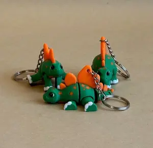 Stompy Stegosaurus - Articulated Flexi moving keychain