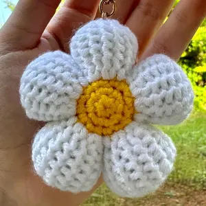Floral Crocheted Cute Keychain | Crochet Flower Keychain | Cute  Amigurumi Keychain | Amigurumi Fun Keyring| Cute Bag Charm |Handmade Gifts