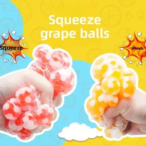 5cm Squishy Grape Ball Stress Relief Squeeze Ball Water Beads Fidget Ball Sensory Toy for Kids Adults