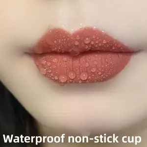 Transfer-Proof Cinnamon Lip Stain - Tomato-Toned Velvet Lipstick with Smudge-Resistant Coating