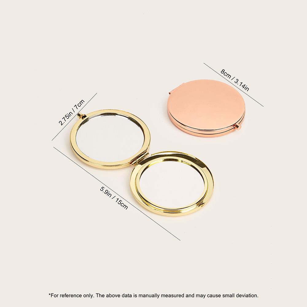 Round Double Side Metal Pocket Mirror Travel Friendly Round Double Side Metal Pocket Mirror Travel Friendly