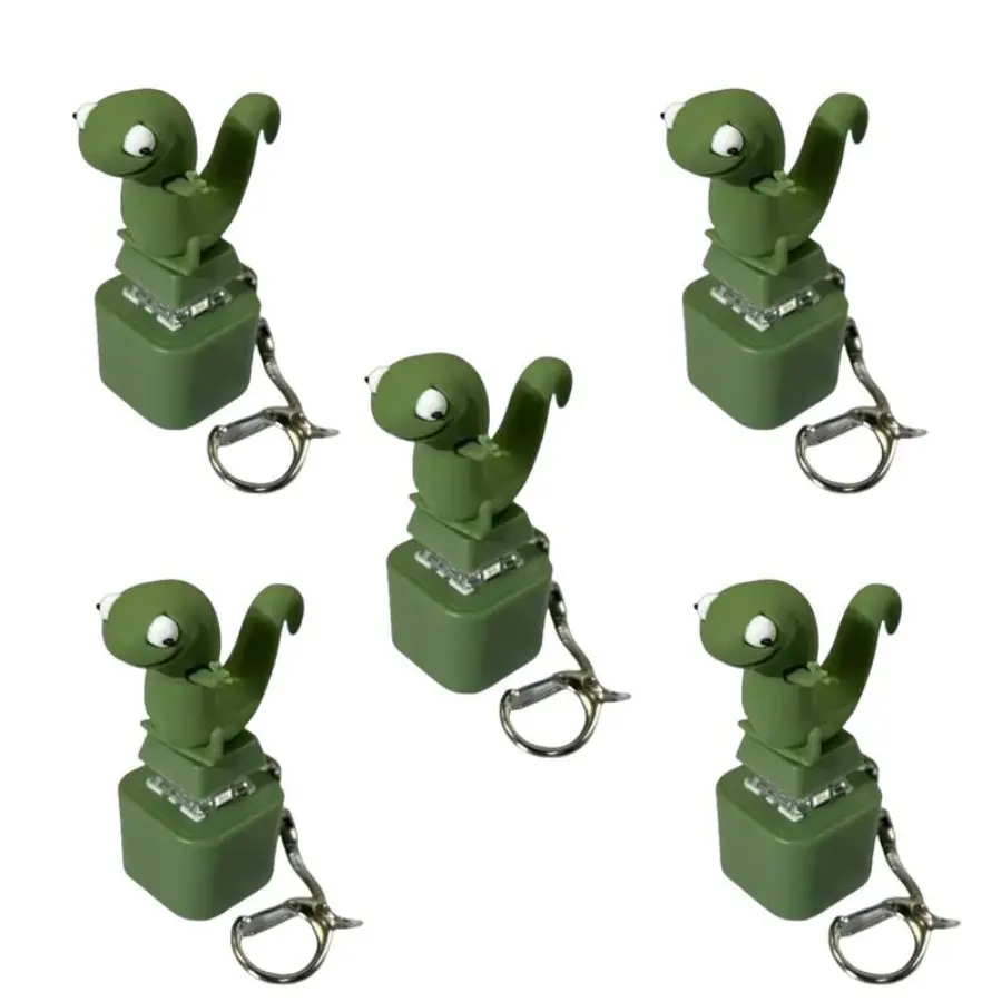2026 New Arrival Rechargeable LED Lizard Keychain - Christmas Gift, Realistic Croak, Color-Changing Portable Toy, Keychain Attachment, Sports & Outdoor Leisure Accessory (Black Friday), Portable Keychain