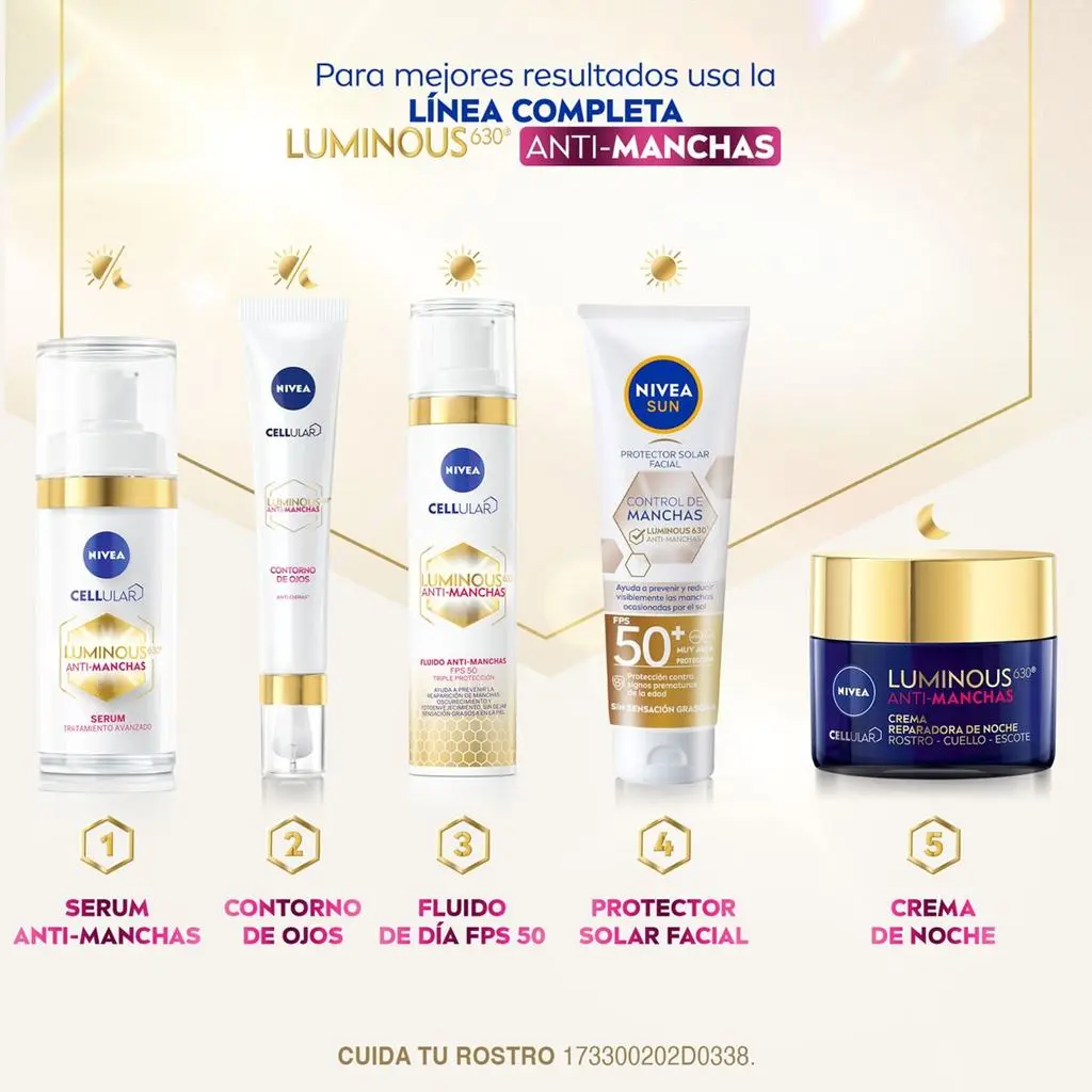 Luminoso Antimanchas Complete SET ( 5 Pieces) sun spot Cream Skincare Pack Pigmentation Skin Repair Comfort skincare routine