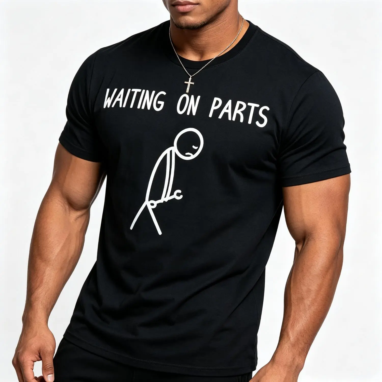 Waiting On Parts Cotton T-shirt For Car Enthusiasts Mechanic Garage Car Guy T-shirt