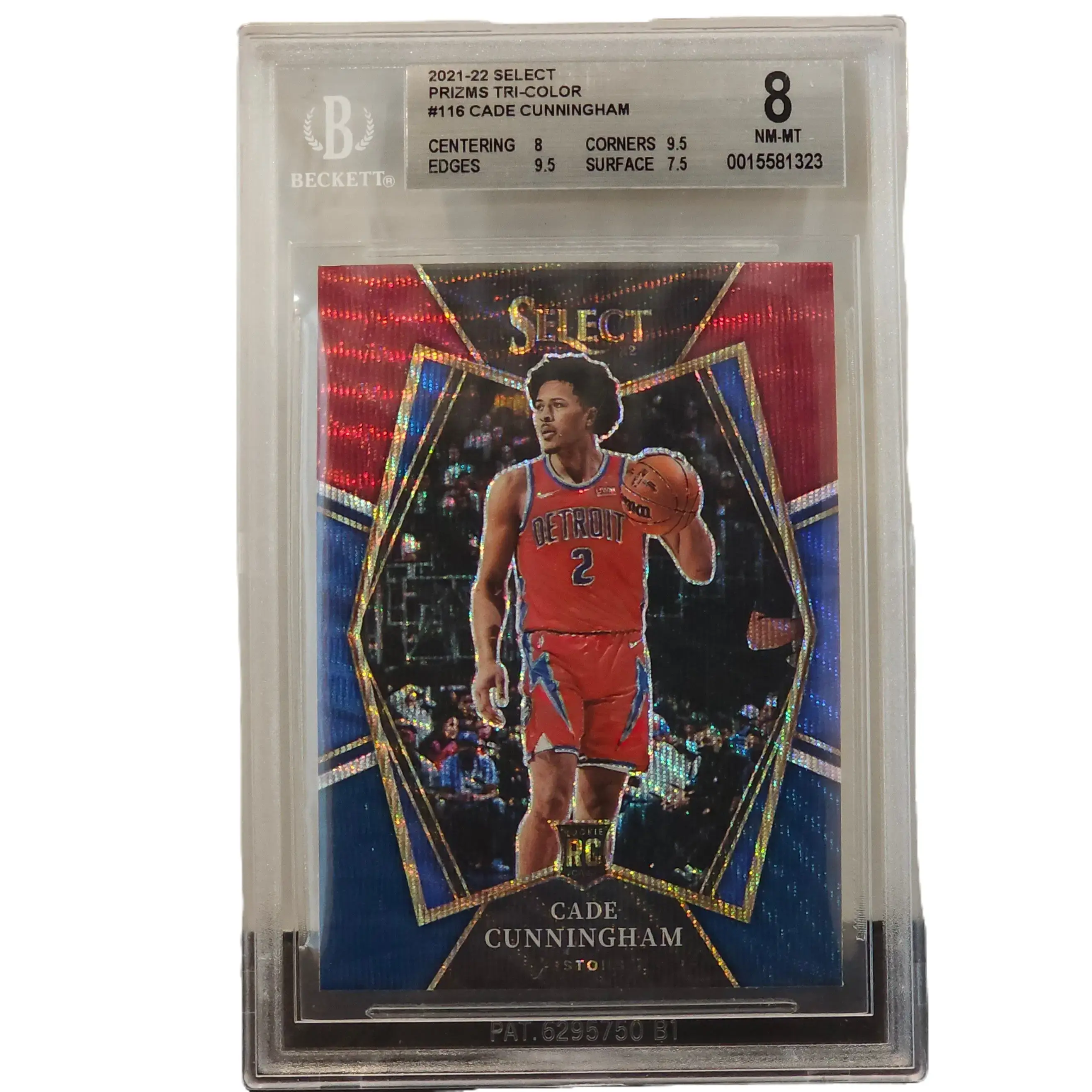 Cade Cunningham Bgs 2021 22 Panini Select Tri Color RC Premier Level 8