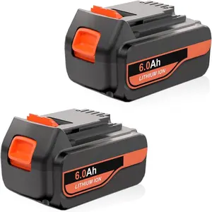 2 Packs LBX4020 20V 6Ah Battery Packs Compatible with Black&Decker 20V LBXR20 LBXR20B LBXR20-OPE LBXR2020 LBXR20 LB20 LBX20 LB2X4020 Cordless Power Tools