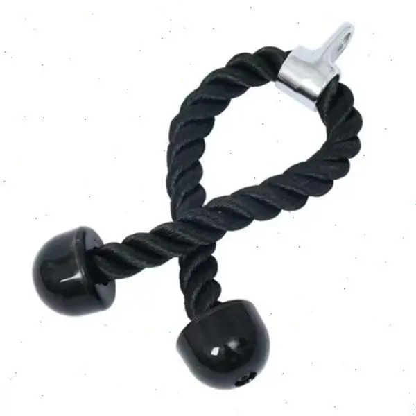 27 in Sturdy Nylon Braided Heavy-Duty Tricep Rope - Universal Cable Attachment with TPR Ends, Fitness Equipment for Lat Pulldown Attachments, Gym Accessories & Gym Workouts