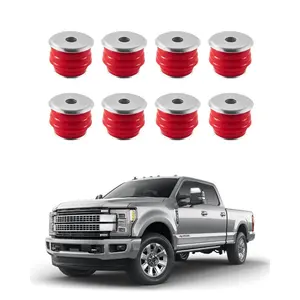 VEVOR Body Mount Bushing Kit, Compatible with 2008-2016 F250 F350 Super Duty, 60 PCS Polyurethane Body Mount Kit, Quick Replacement, Durable Components for Improving Bumpy Driving Performance, Red